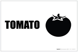 Tomato with Icon Landscape - Label
