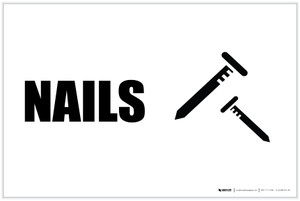 Nails with Icon Landscape - Label