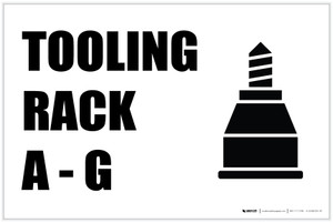 Tooling Rack A-G with Icon Landscape - Label