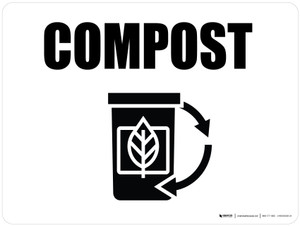 Compost with Icon Landscape - Wall Sign