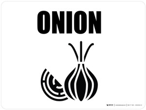 Onions with Icon Landscape - Wall Sign