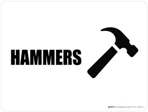 Hammers with Icon Landscape - Wall Sign