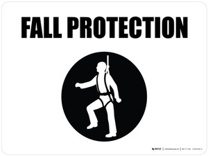 Fall Protection with Icon Landscape - Wall Sign