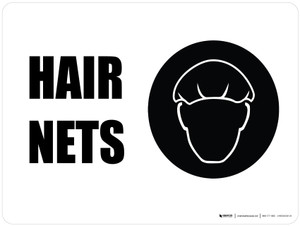 Hair Nets with Icon Landscape - Wall Sign