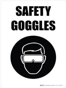 Safety Goggles with Icon Portrait - Wall Sign
