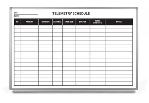 Telemetry Schedule Dry-Erase Scheduling Whiteboard
