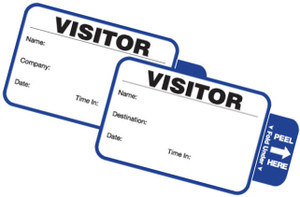 Tab-Expiring Visitor Badges with Visitor Pass Registry Book