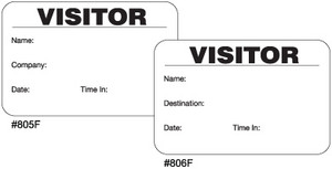 Full-Expiring Visitor Badges with Visitor Pass Registry Book