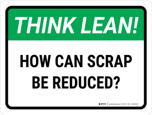 Think Lean: How Can Scrap Be Reduced Landscape - Wall Sign
