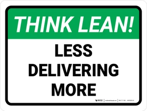 Think Lean: Less Delivering More Landscape - Wall Sign