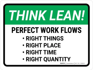 Think Lean: Perfect Work Flows Landscape - Wall Sign
