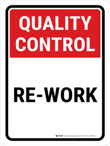 Quality Control: Re work Portrait - Wall Sign