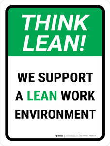 Think Lean: Work Environment Portrait - Wall Sign