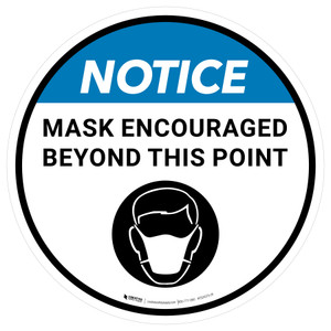 Notice: Mask Encouraged Beyond This Point - Floor Sign
