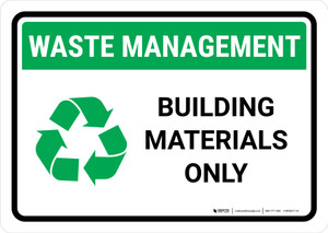 Waste Management: Building materials Landscape - Wall Sign