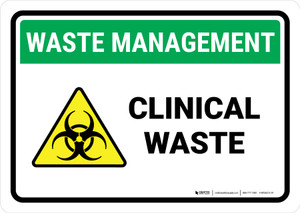 2 X CLINICAL WASTE STICKERS SIGNS 