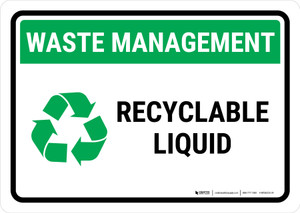 Waste Management: Recyclable Liquid Landscape - Wall Sign