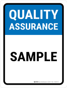 Quality Assurance: Sample Portrait - Wall Sign