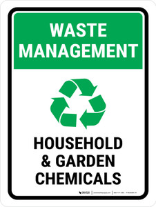 Waste Management - Household & Garden Chemicals Portrait - Wall Sign