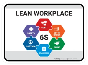 6S Lean Workplace - Floor Sign