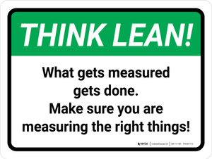 Think Lean: What Gets Measured Gets Done Landscape - Wall Sign