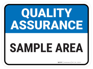 Quality Assurance: Sample Area Rectangular - Floor Sign