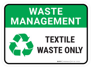 Waste Management: Textile Waste Rectangular - Floor Sign