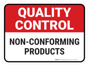 Quality Control: Non-Conforming Products V2 Rectangular - Floor Sign