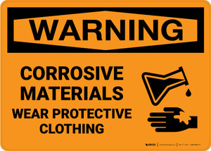 Wear Protective Clothing Mandatory - ISO Floor Sign