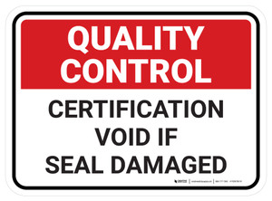 Quality Control: QC Approval Rectangle - Floor Sign