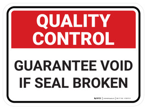 Quality Control: Quality Approved Rectangle - Floor Sign
