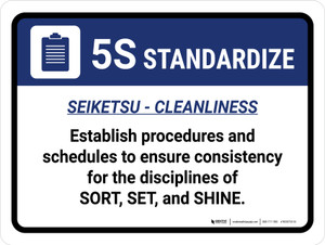 5S Standardize Landscape - Wall Sign