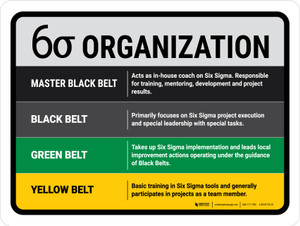 6 Sigma Organization Mbb Yellow Landscape - Wall Sign
