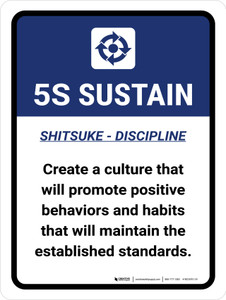 5S Sustain Portrait - Wall Sign