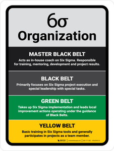6 Sigma Organization Mbb - Yellow Portrait - Wall Sign