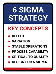 6 Sigma Strategy Portrait - Wall Sign