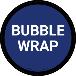5S Bubble Wrap Blue Circular - Floor Sign