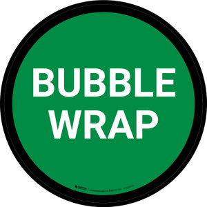 5S Bubble Wrap Green Circular - Floor Sign