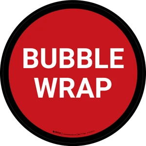 5S Bubble Wrap Red Circular - Floor Sign