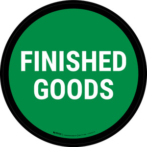 5S Finished Goods Green Circular - Floor Sign