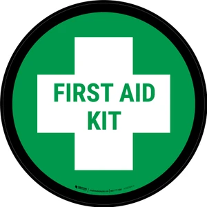 5S First Aid Kit Circular - Floor Sign