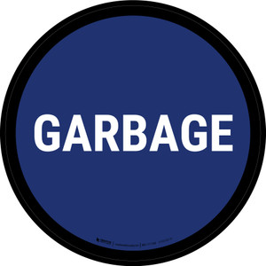 5S Garbage Blue Circular - Floor Sign