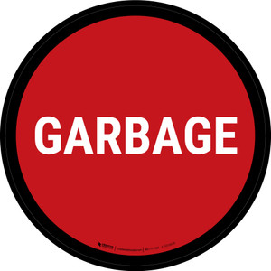 5S Garbage Red Circular - Floor Sign 5S Garbage Red Circular - Floor Sign