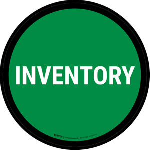 5S Inventory Green Circular - Floor Sign