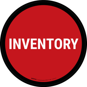 5S Inventory Red Circular - Floor Sign