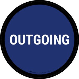 5S Outgoing Blue Circular - Floor Sign