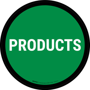 5S Products Green Circular - Floor Sign