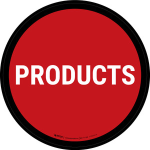 5S Products Red Circular - Floor Sign