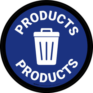 5S Products with icon Circular - Floor Sign