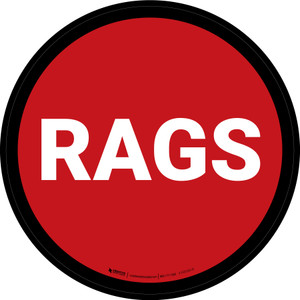 5S Rags Red Circular - Floor Sign